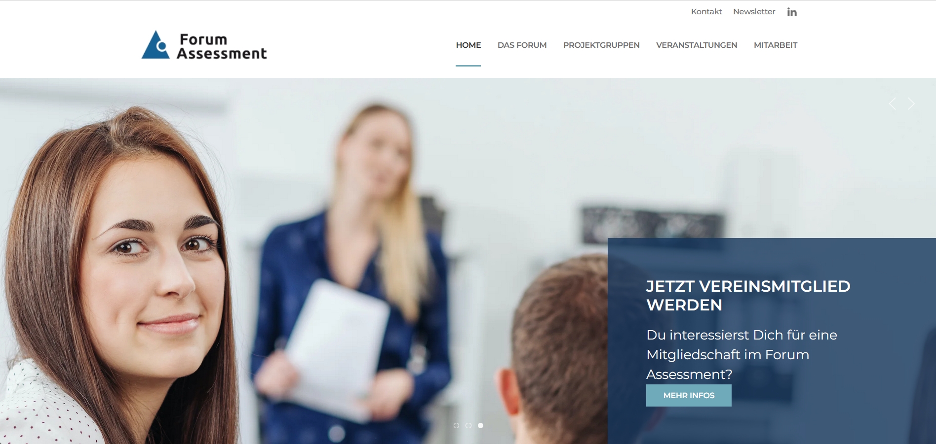 Screenshot Forum Assessment Website