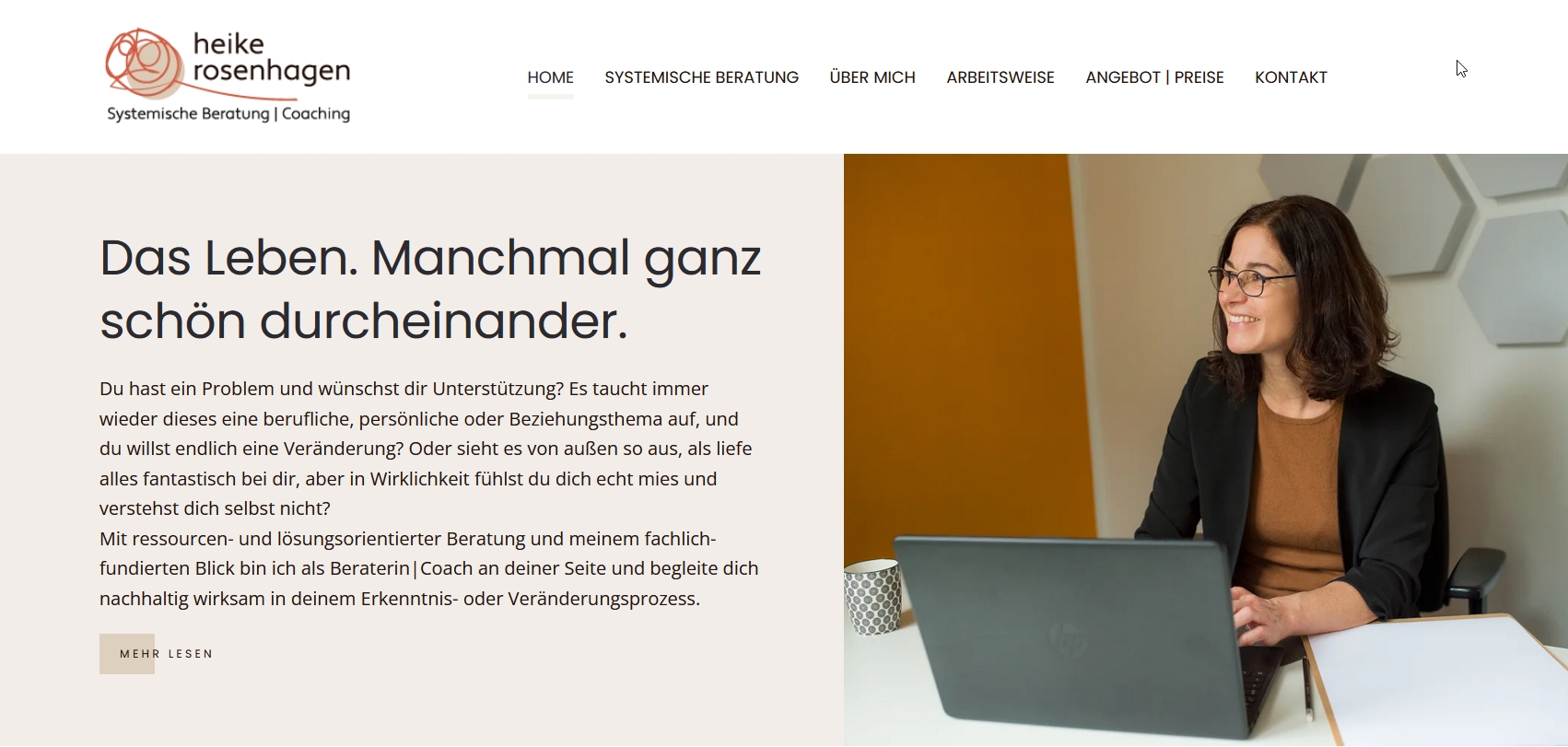 Screenshot Heike Rosenhagen Website