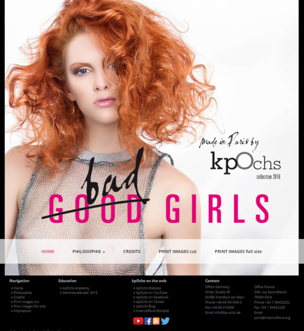 Screenshot Bad Girls Website